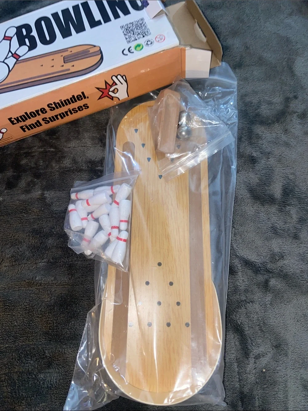 Hind Mini Bowling Set - White and Orange - Picture 2 of 5